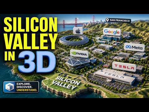 San Francisco & Silicon Valley in 3D | Tech Companies from Above