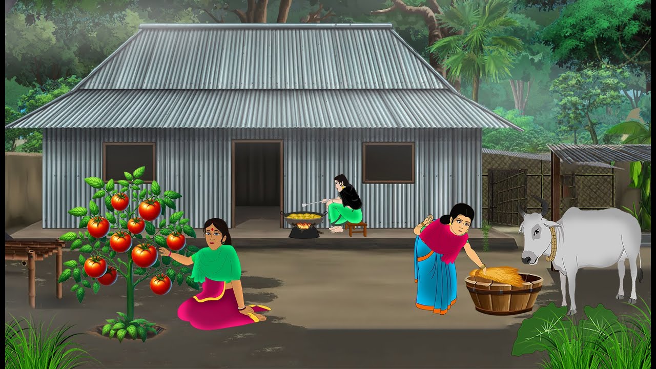 सर्दियों में तीन बहू का एक टमाटर का पेड़ | Hindi Story | Hindi Kahaniya | Moral Stories | cartoon