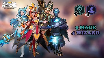 NEW FORMED FOR BUILDS 9 MAGE 4 WIZARD !!! FLAME WIZARD AND SANDBOUND AEGIS !!!- Auto Chess Mobile