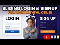 Modern Sliding Login & Registration Form using HTML CSS & JS 🔥