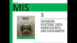 MIS Chapter 3, "Databases" Part 1   10 min