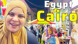 Cairo Egypt, Khan El Khalili walking Tour 4K HDR