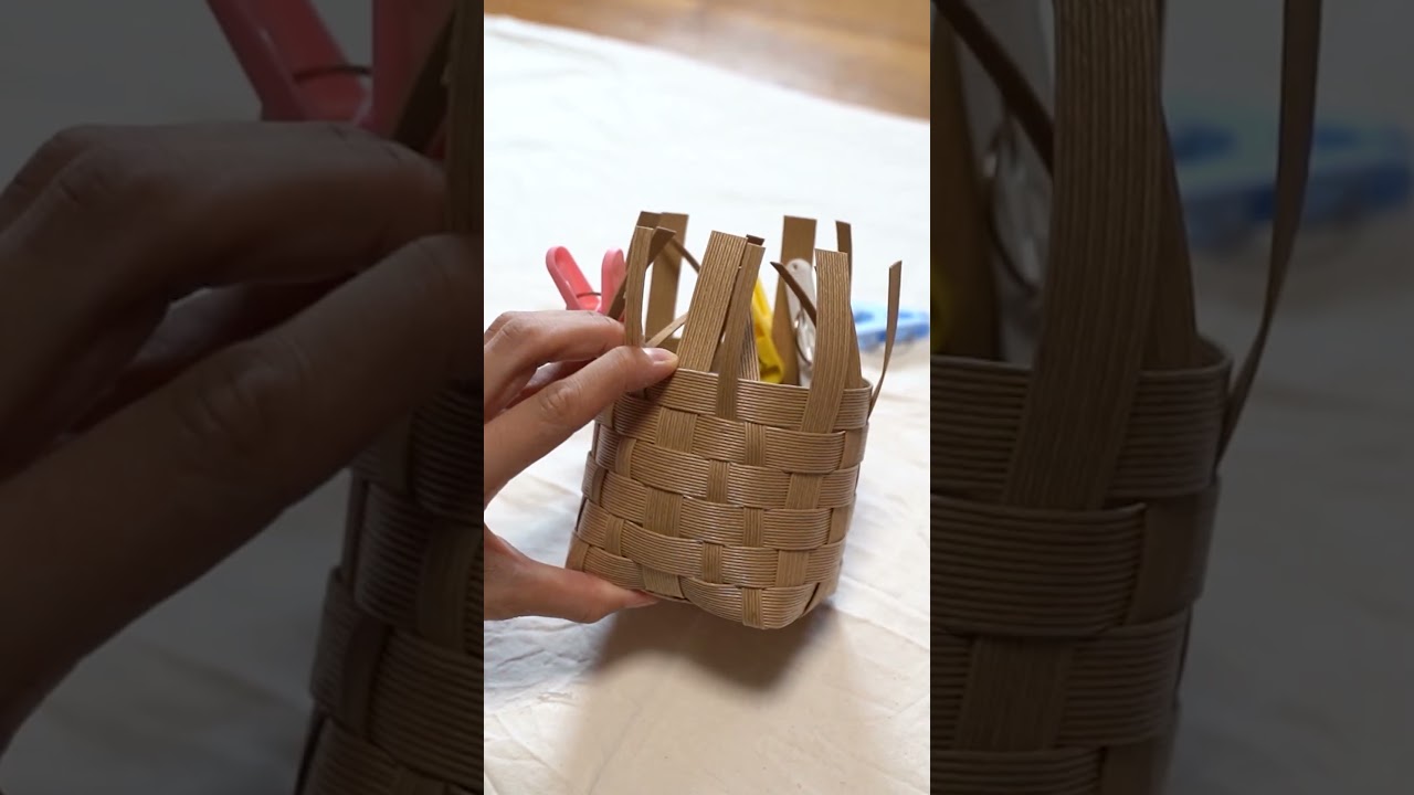エコクラフ トエコバンド クラフトバンド 小物入れ DIY #shorts - YouTube