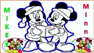 Minnie & Mickey Reading Book Disney Coloring Book - Kid's Disney Coloring Page