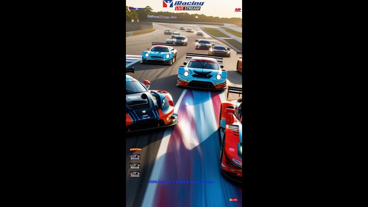 iRacing l Weekly Races 2026 Season 1 Week 6 Hump Day! (Portrait)