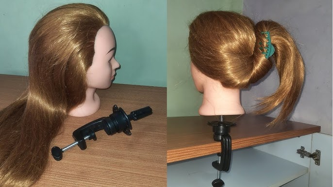 Mannequin Head With Hair Female Makeup Cosmetology Manikin Stand Dummy Doll  Wig