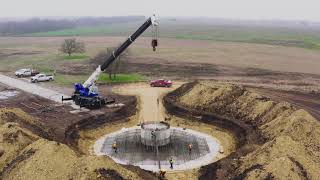 Prairie Hill wind farm construction