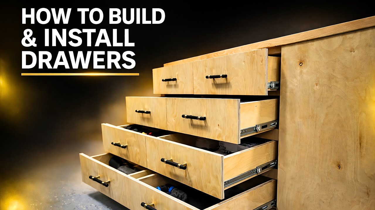DIY Drawer Build from Start to Finish with Pocket Holes - YouTube