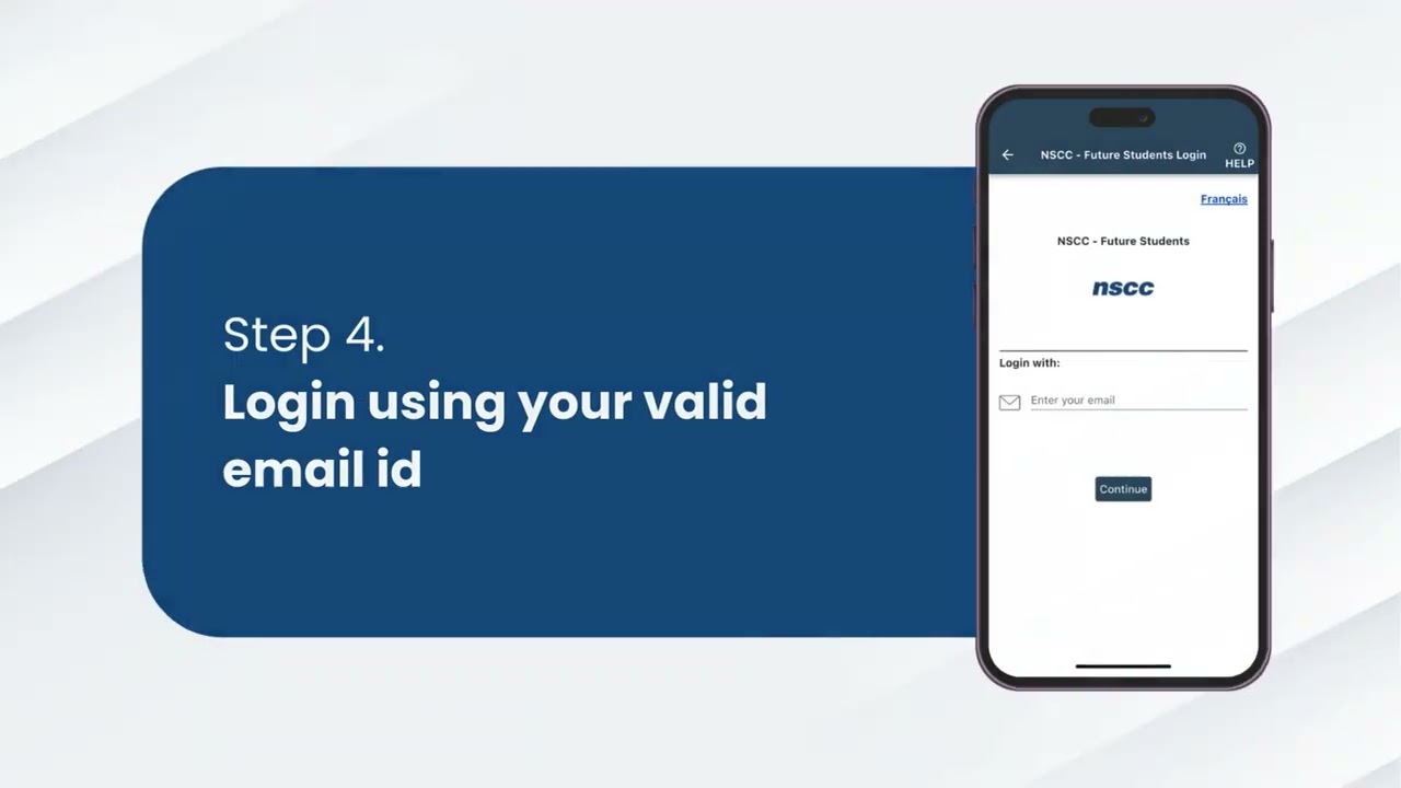 NSCC Future Students App login steps