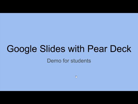 Google slides with Pear deck/Demo for student - YouTube