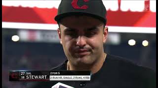 Sal Stewart Speaks to Jim Day After Taking Over Lead League in RBIs