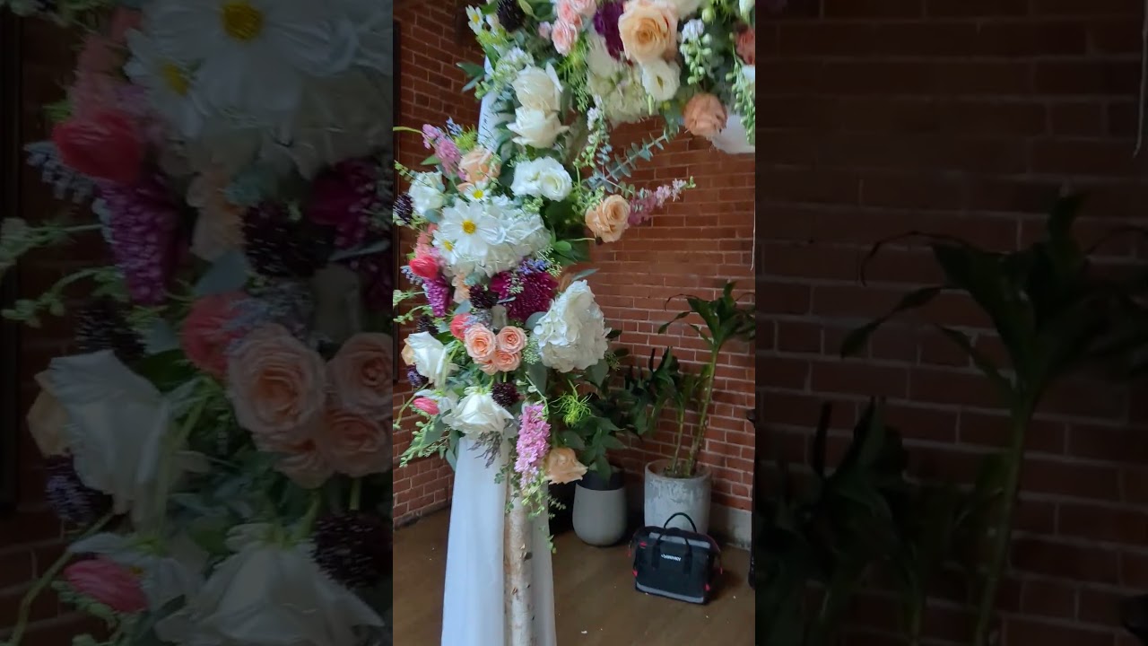 Provenance Rentals Abigail Birch Chuppah with Draping at Carondelet House Los Angeles