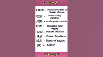 ANM || GNM || MBBS || M.D || M.S ||  M.SC Full form #shorts #video