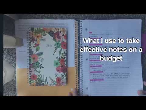 what I use to take effective notes on a budget