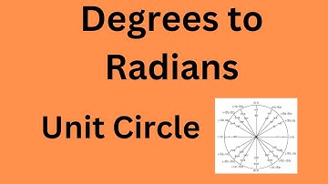 How to go from degrees to radians in a unit circle.
