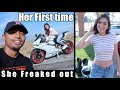 She freaked out riding my DUCATI! |Back/Shoulder workout| SnewJ