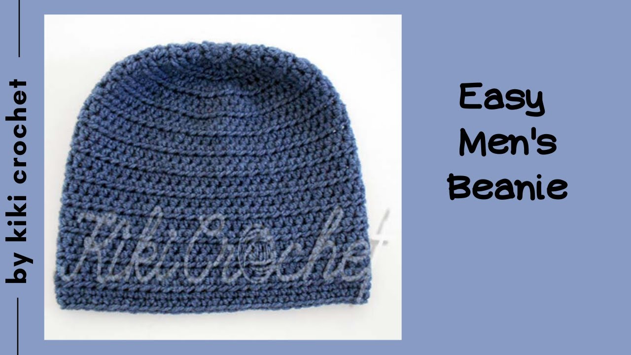 Crochet Men's Beanie Hat - YouTube