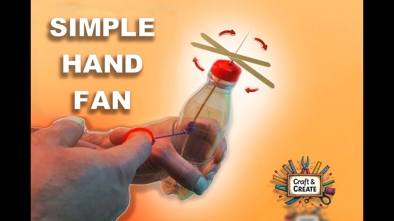 How to Make an Amazing Plastic Bottle Hand Fan | DIY Rotating Fan at ...