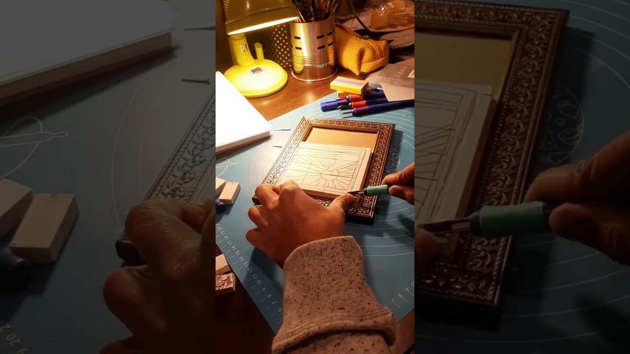 Linocut Printmaking DIY cut on erasers 