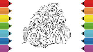 My Little Pony Coloring Book Pages How to Color My Little Pony Movie Mane 6