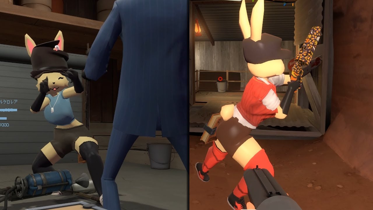 Now Scout is Lucy The Bun TF2 Gameplay