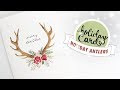 HOLIDAY CARD #3: Floral Antlers Christmas Card Watercolor Tutorial