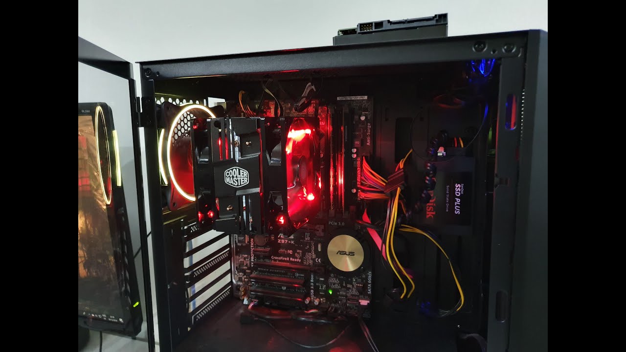 Cooler Master Cm Hyper 212 Led Turbo Cpu Temp Drop From 80c To 54c Gaming Freak 3g Tflux Case Youtube