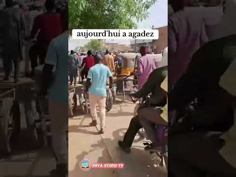 Yau a Agadez aujourdhui a agadez zanga zangar korar sojojin America 🇺🇸 dake jibge a jahar Agadez