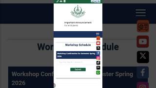 How To Check AIOU Face To Face Workshop Schedule 🔥 #shorts