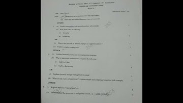 bsc it sem4 question paper 5 compiler construction #study #tech #paper
