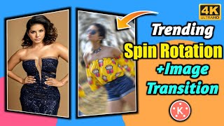 Rotational transition effect in Kinemaster || spin rotate transition effect video editing