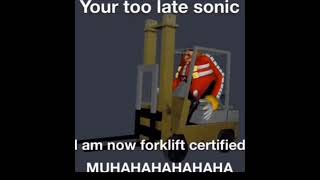 EggMan is now Forklift Certified #shorts#memes#sonic#forklift#funnyvideo