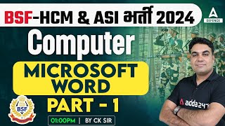 BSF - HCM & ASI भर्ती 2024 Classes | Computer - Microsoft Word-1  by C.K Sir screenshot 4