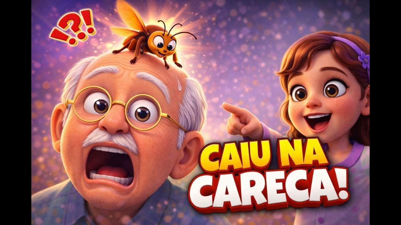 👉 A Barata Caiu na Careca do Vovô 🎶💛 | Música Infantil 3D Divertida