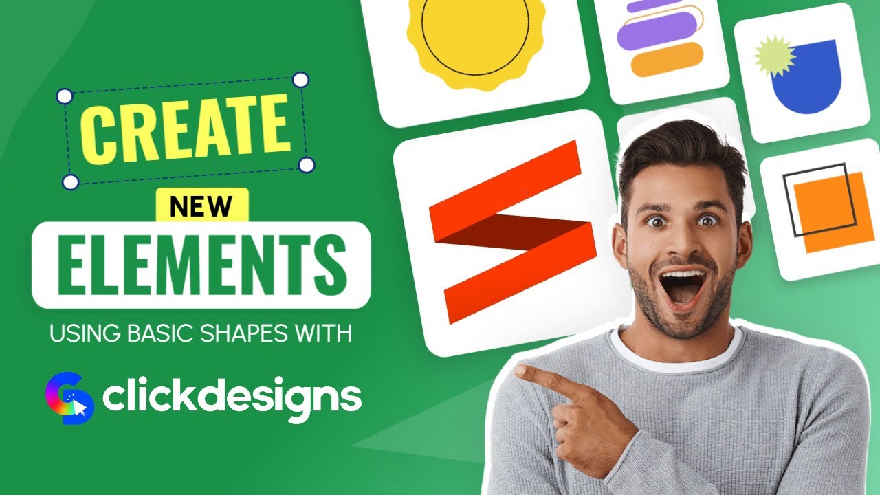 ⚡ Create New #Elements Using Basic #Shapes with #ClickDesigns