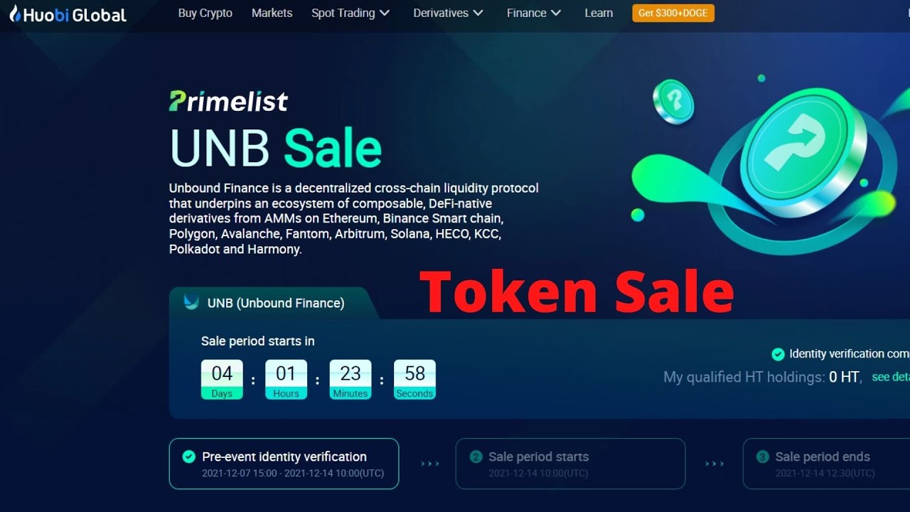 Huobi Primelist - Новый Token Sale  UNB ! Как Принять Участие !