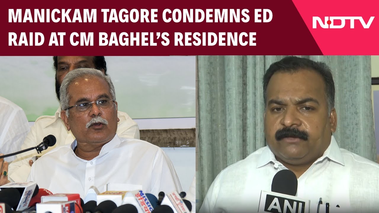 ED Raids | Congress MP Manickam Tagore Condemns ED Raid At CM Baghel’s Residence
