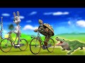 खरगोश और कछुआ साइकिल रेस मगरमच्छ का हमला Rabbit And Tortoise Cycle Race Crocodile Attack Story