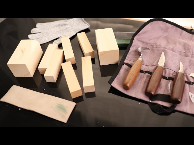 Cor Cordium Wood Whittling Kit with Basswood Wood Blocks Gifts Set for Adults and Kids Beginners, Wood Carving Kit Set Includes 3pcs Wood Carving