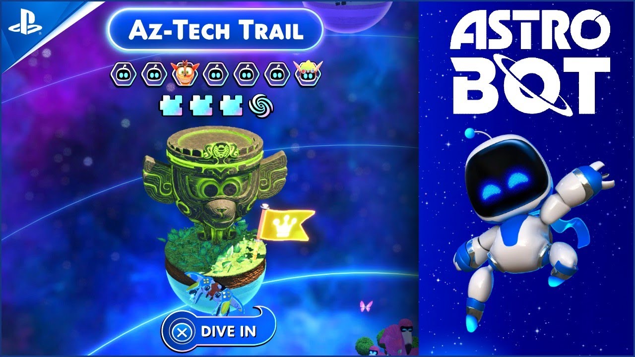 Astro Bot Az-Tech Trail: All Bots, Puzzle Pieces, Galaxy. Astro Bot ...