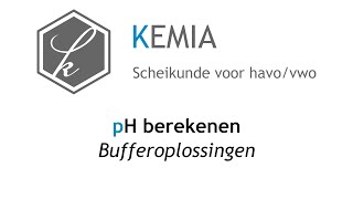 Ph Berekenen Bufferoplossingen
