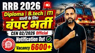 Railway Technician Vacancy 2026 | RRB Technician Notification 2026 | RRB Technician Recruitment 2026