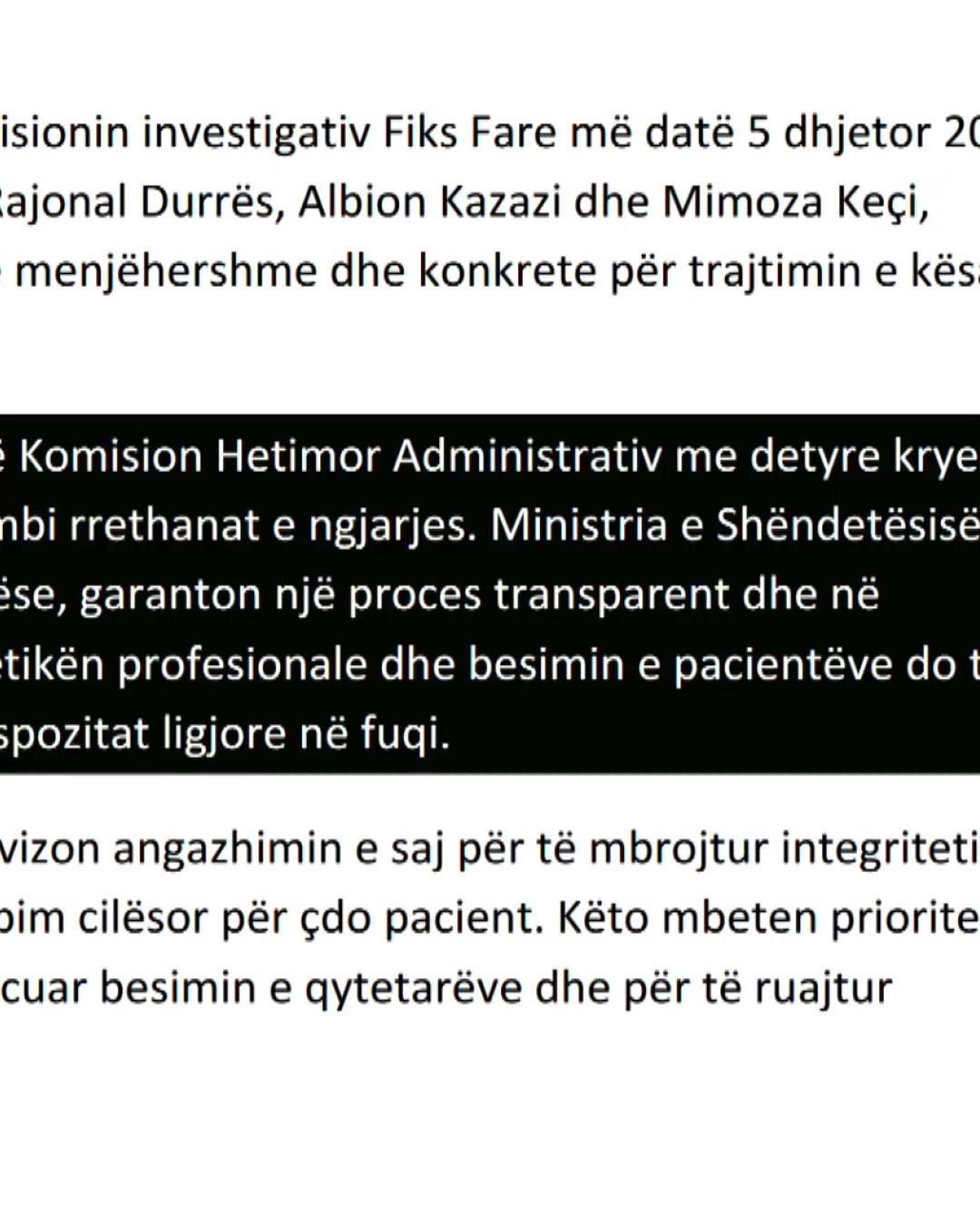 Akuzoi mjekët për vdekjen e nënës, reagon Ministria e Shëndetësisë - Fiks Fare