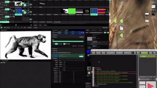logos background loop example with resolume and linear osc controller
