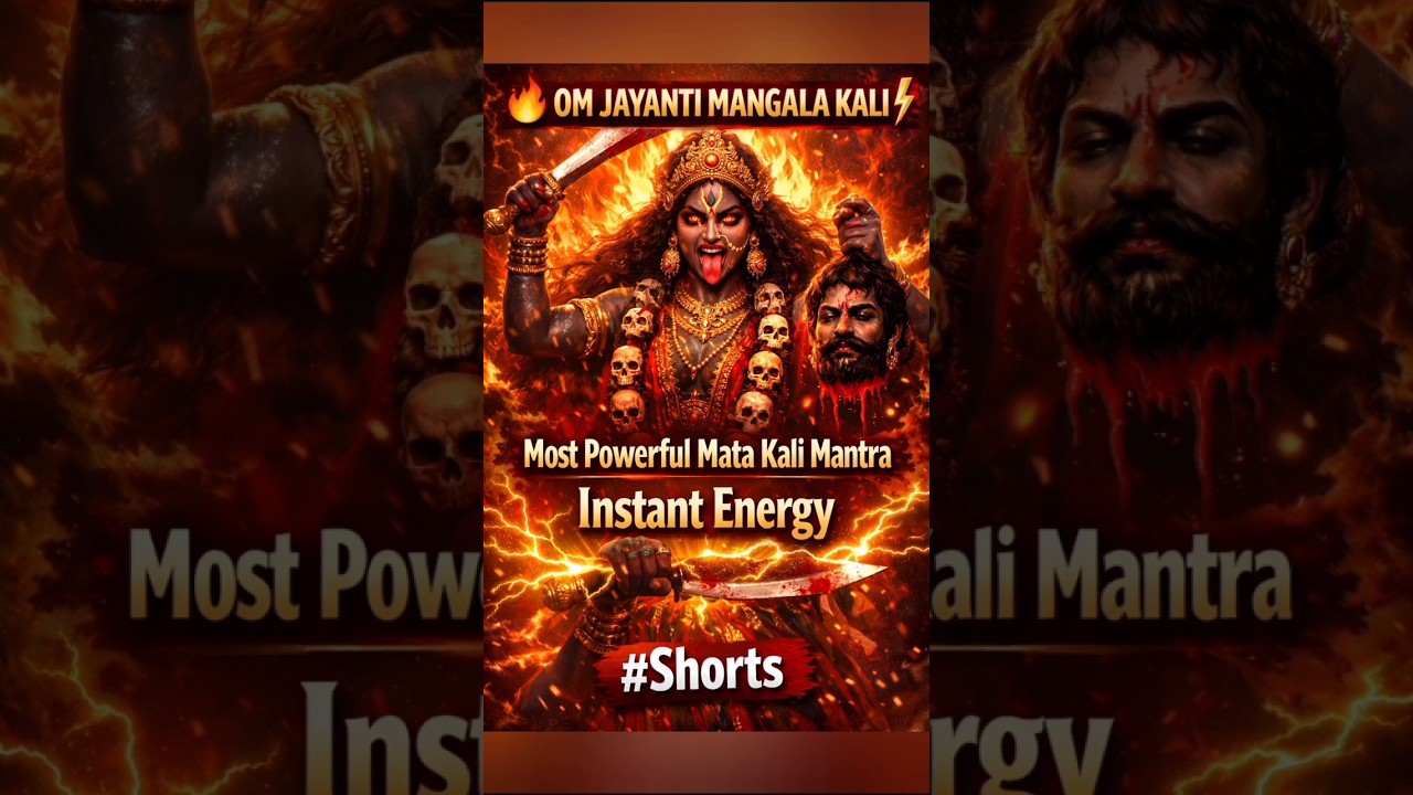 OM JAYANTI MANGALA KALI ⚡ Feel Instant Shakti | Mata Kali Mantra 🔱 #Shorts