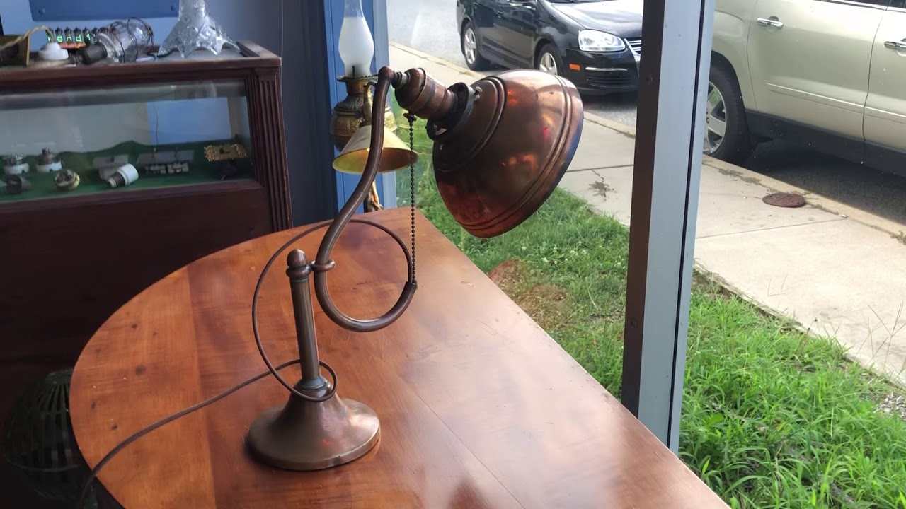Antique Adjustable Copper Lamp YouTube