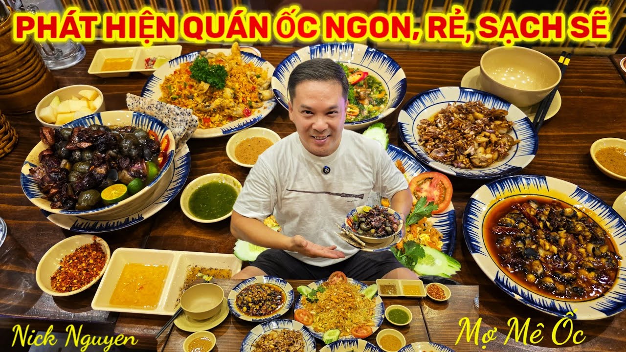 BẤT NGỜ VỚI QUÁN ỐC KHÁ LỚN MÀ GIÁ QUÁ BÌNH DÂN - MỢ MÊ ỐC || Ẩm thực Sài Gòn || Nick Nguyen