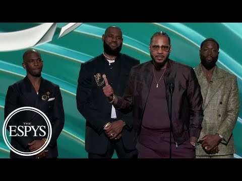 Carmelo Anthony honored by LeBron James, Dwyane Wade & Chris Paul | 2023 ESPYS