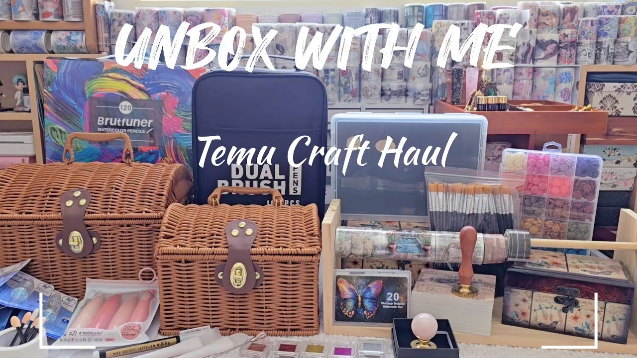 ASMR Unboxing | Temu Craft Haul #temu #temuhaul #temugems