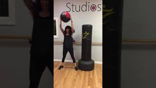 Training with Jeannine - Soft Med Ball Squat / Floor Slam / Side Slam Combo screenshot 5